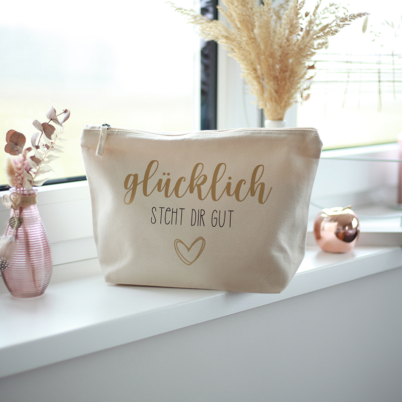 Kosmetiktasche Glücklich