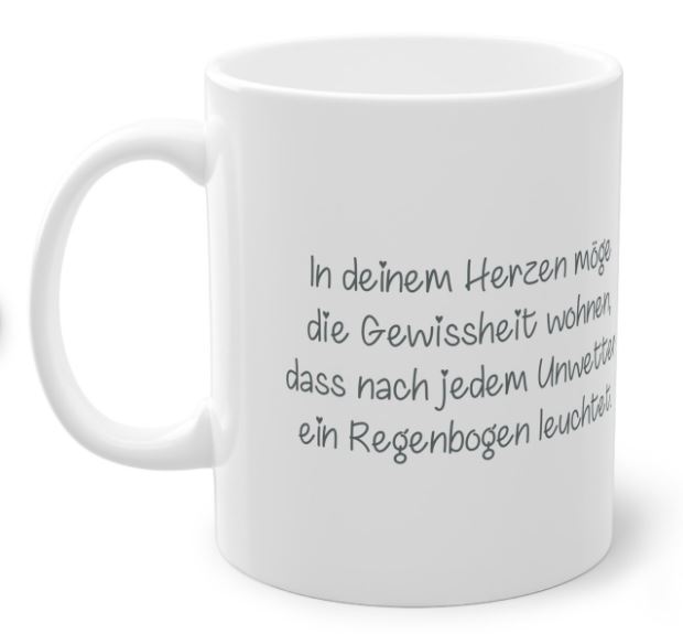 Tasse Aquarellregenbogen