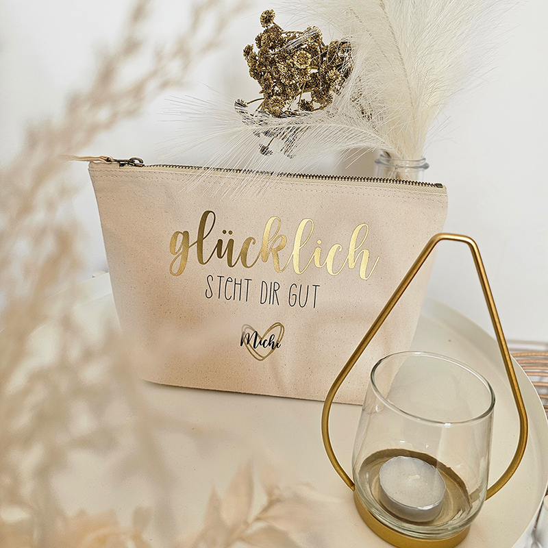 Kosmetiktasche Glücklich