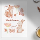 Bügelbild Fuchs & Hase