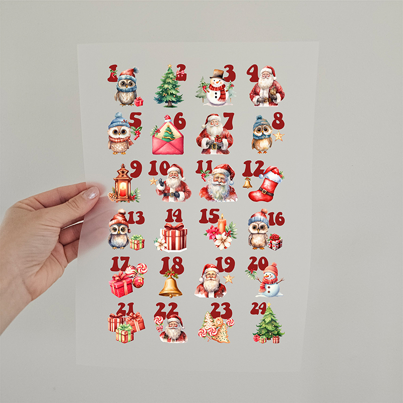 Bügelbild Adventskalender Design 3