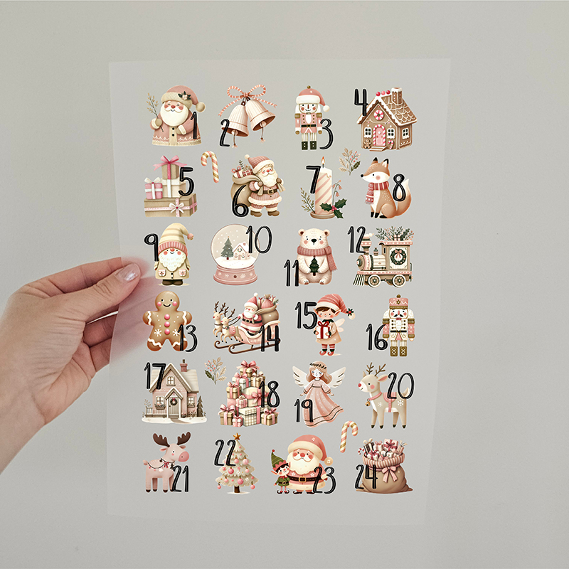 Bügelbild Adventskalender Design 5
