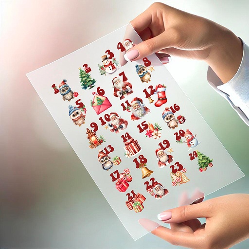 Bügelbild Adventskalender Design 3