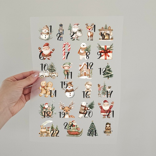 Bügelbild Adventskalender Design 4